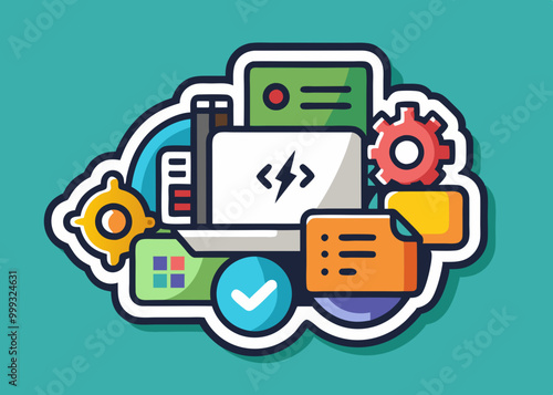 Sticker Pack. Collection of trendy pins. Set of cool patches vector design. Abstract retro badges.