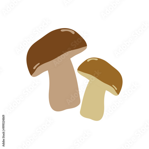 Organic food, Mushroom icon stickers, planner stickers and scrapbook stickers.