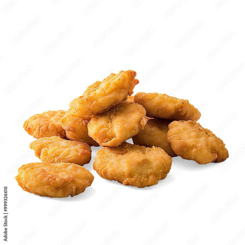 Stack of Crispy Fried Chicken Tenders on a transparent background Stack of Crispy Fried Chicken Tenders on a transparent background