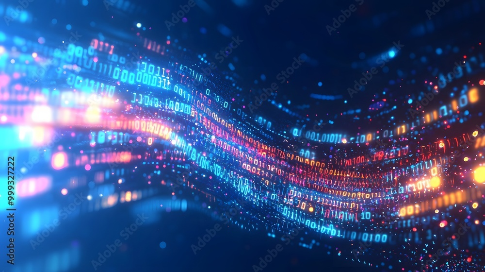 Binary Code Data Stream. Binary Code Data Stream.