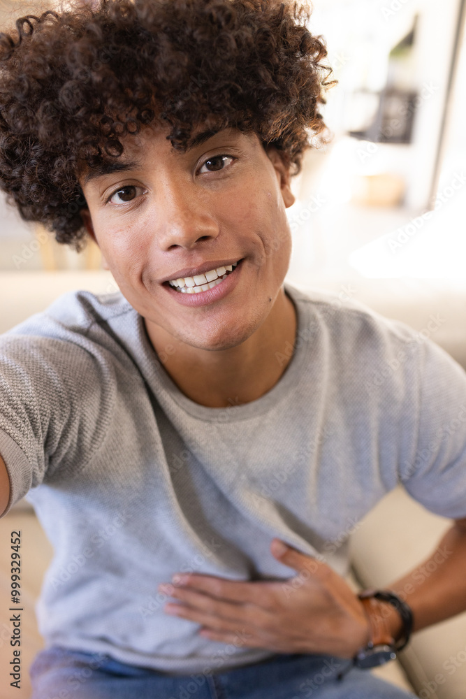 On video call, Smiling young man, at home On video call, Smiling young man, at home