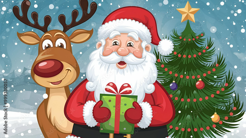 Smiling Santa Claus pointing on blank advertisement banner background with copy space
Smiling Santa Claus pointing on blank advertisement banner background with copy space