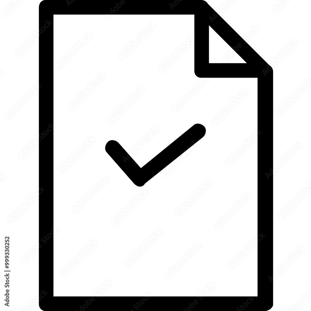 Check File Icon Outline Style. Simple Document Symbol Vector Illustration. Check File Icon Outline Style. Simple Document Symbol Vector Illustration.