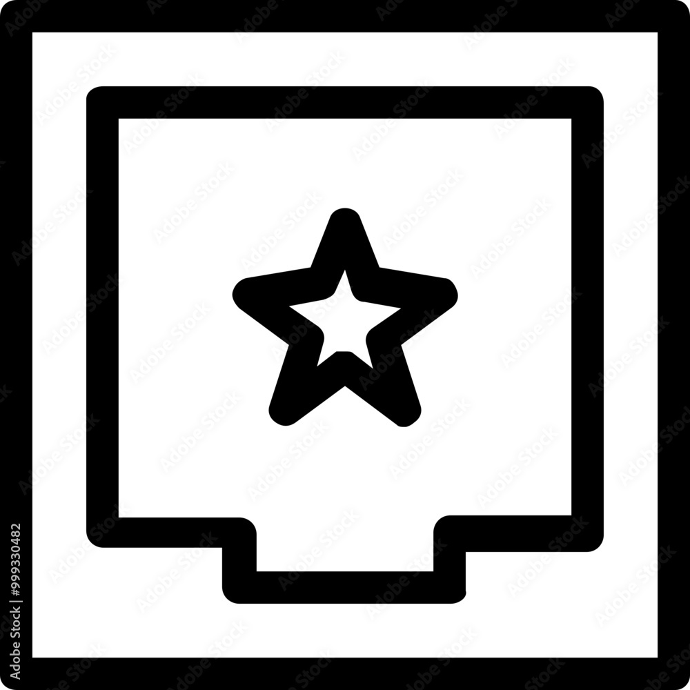 Obraz premium Favorite Drawer Icon Outline Style. Simple Container Symbol Vector Illustration.