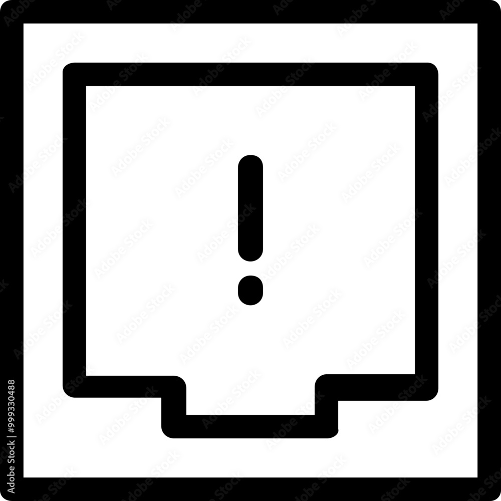 Error Drawer Icon Outline Style. Simple Container Symbol Vector Illustration. Error Drawer Icon Outline Style. Simple Container Symbol Vector Illustration.