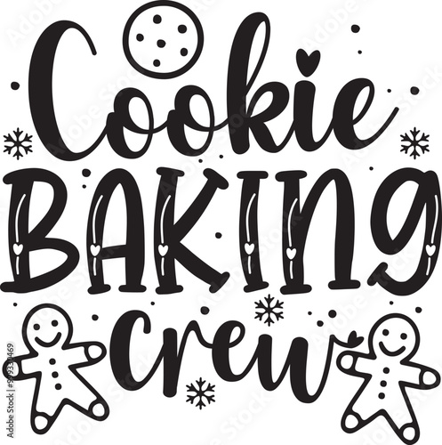 Cookie Baking Crew Funny Family Christmas Baking T shirt Design 
