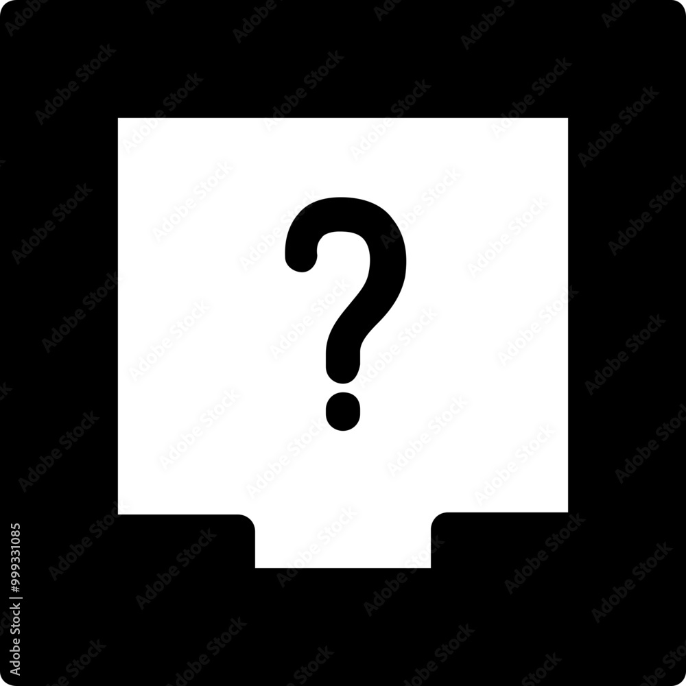 Mailbox Ask Simple Solid Icon Mailbox Ask Simple Solid Icon