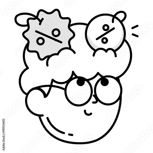 Sale offers icon in drawing style 

