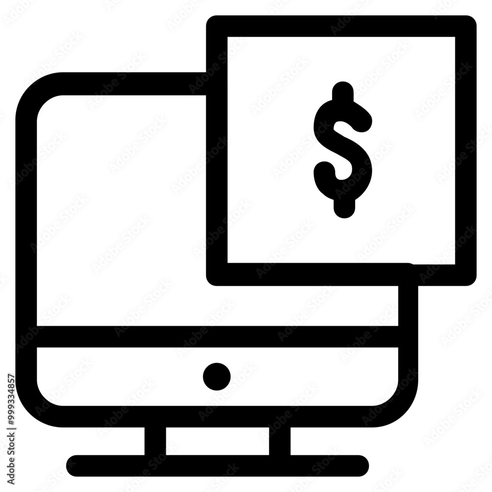 Web Payment Icon Outline Style. Simple Finance Vector Illustration. Web Payment Icon Outline Style. Simple Finance Vector Illustration.