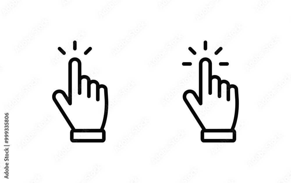Obraz premium Hand click icon vector 