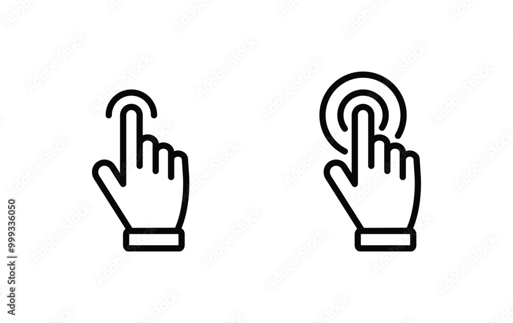 Hand click icon vector Hand click icon vector