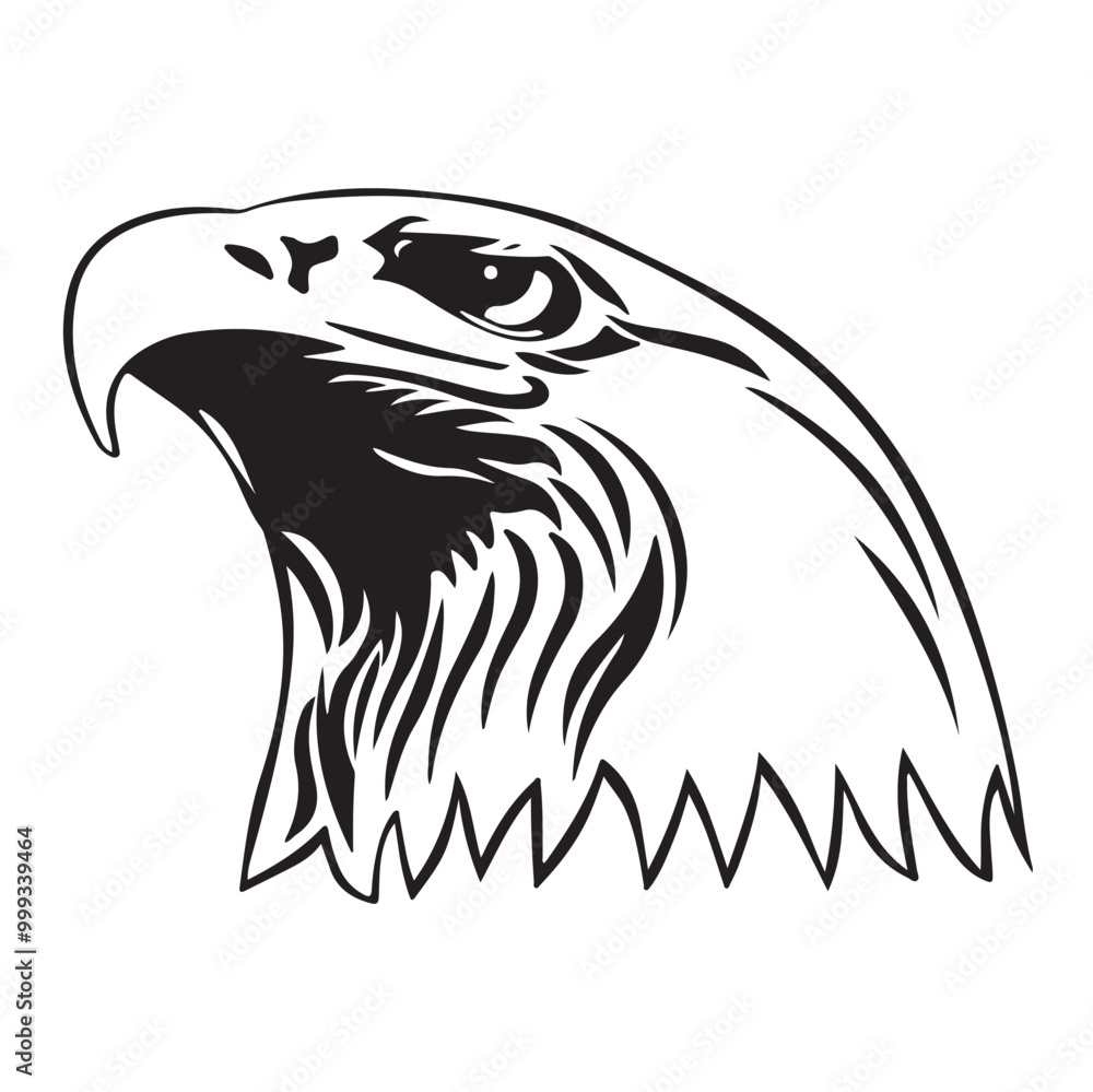 Obraz premium Vector seamless black and white pattern with birds.