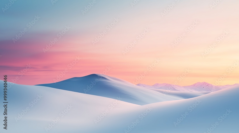 Snowy landscape bathed in pastel hues of dawn, highangle shot, soft light reflecting on snow, tranquil and serene, crisp and peaceful Snowy landscape bathed in pastel hues of dawn, highangle shot, soft light reflecting on snow, tranquil and serene, crisp and peaceful