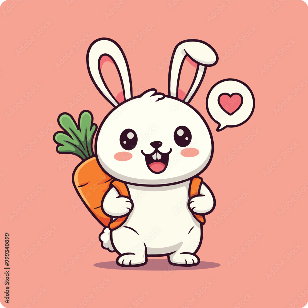 cartoon rabbit, rabbit, cute bunny, kawaii bunny, adorable rabbit, cartoon bunny, bunny illustration, bunny with carrot, cute rabbit drawing, kawaii rabbit, bunny clipart, bunny vector, happy bunny