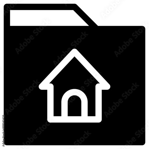 Folder Home Simple Solid Icon