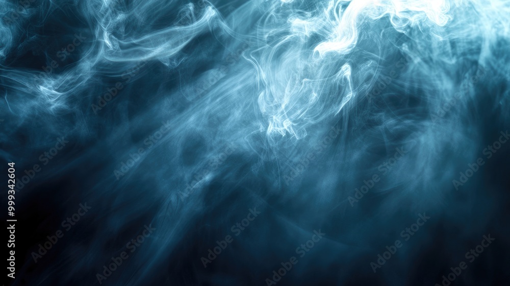 Abstract mysterious background with dark swirling smoke, glowing light rays, and shadowy figures, creating an eerie and enigmatic atmosphere Abstract mysterious background with dark swirling smoke, glowing light rays, and shadowy figures, creating an eerie and enigmatic atmosphere