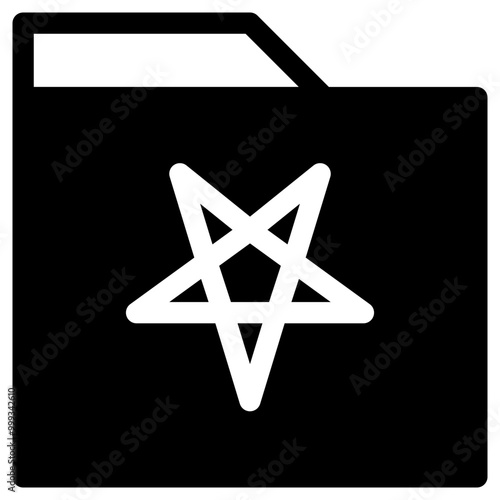 Folder Satanic Simple Solid Icon