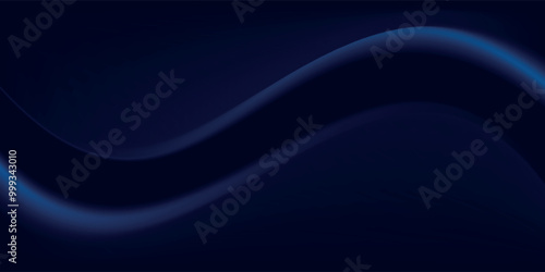 Abstract luxury glowing lines curved overlapping on dark blue background. Template premium award design. Vector illustration