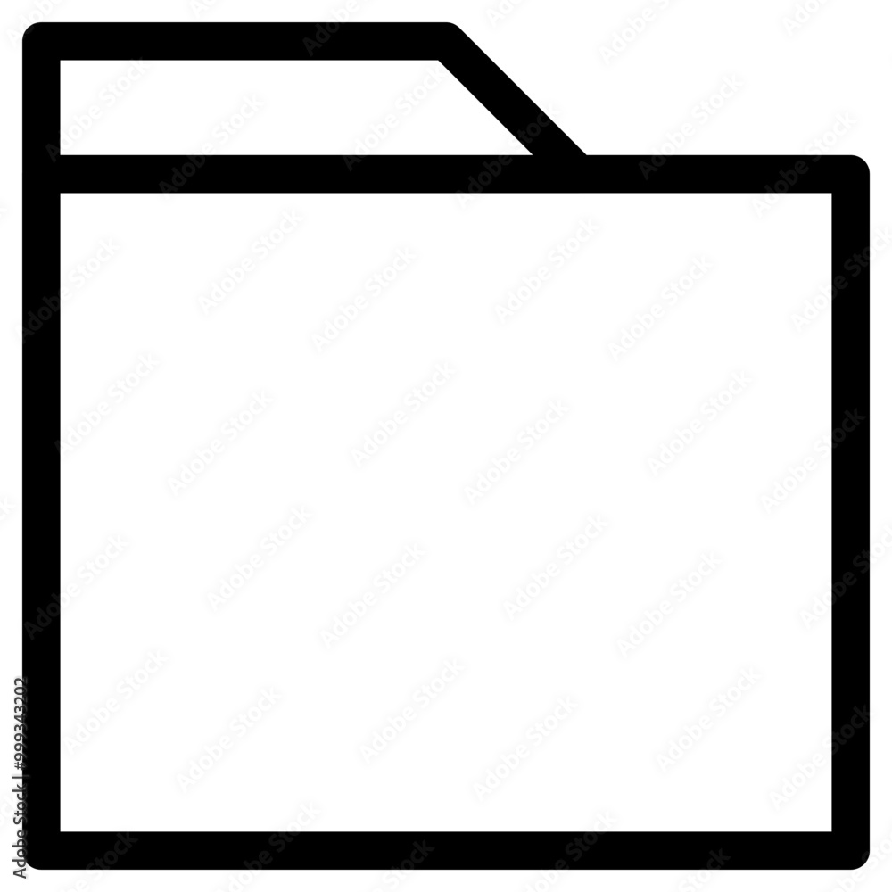 Folder Icon Outline Style. Simple Organize Symbol Vector Illustration. Folder Icon Outline Style. Simple Organize Symbol Vector Illustration.
