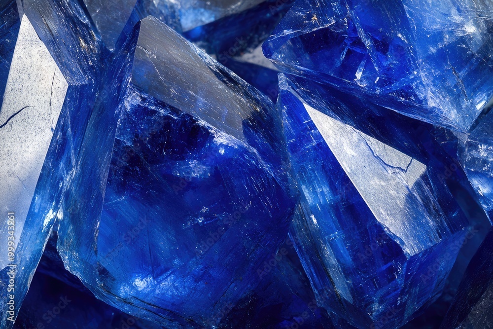 Obraz premium Sapphire allure: deep blue stone, the brilliance and timeless elegance of a precious gemstone, with its rich hues royalty, wisdom, and the enduring beauty of natures treasures