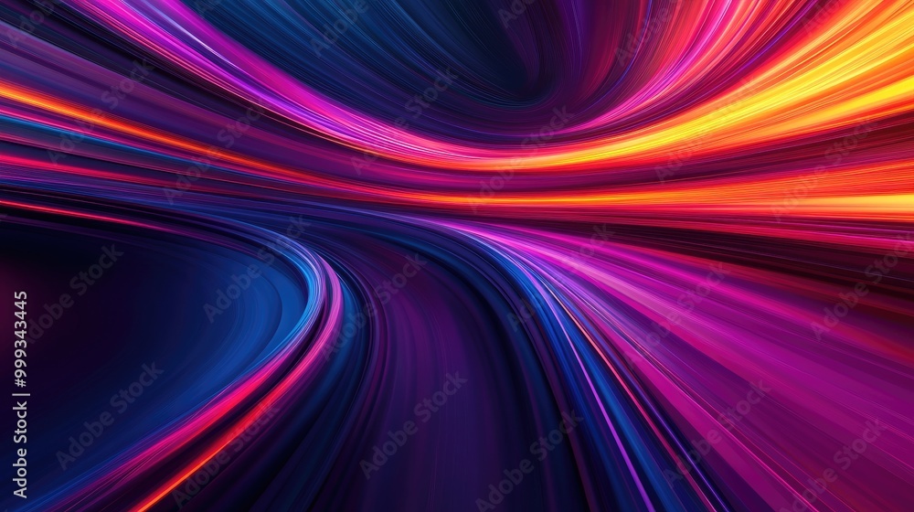 Abstract speed background with smooth, flowing curves and neon light trails, representing acceleration and dynamic motion Abstract speed background with smooth, flowing curves and neon light trails, representing acceleration and dynamic motion