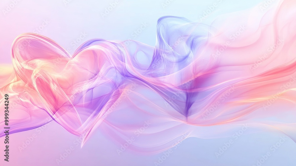 Beautiful abstract lovely background with soft flowing lines, heart patterns, and pastel gradients, evoking warmth and affection Beautiful abstract lovely background with soft flowing lines, heart patterns, and pastel gradients, evoking warmth and affection