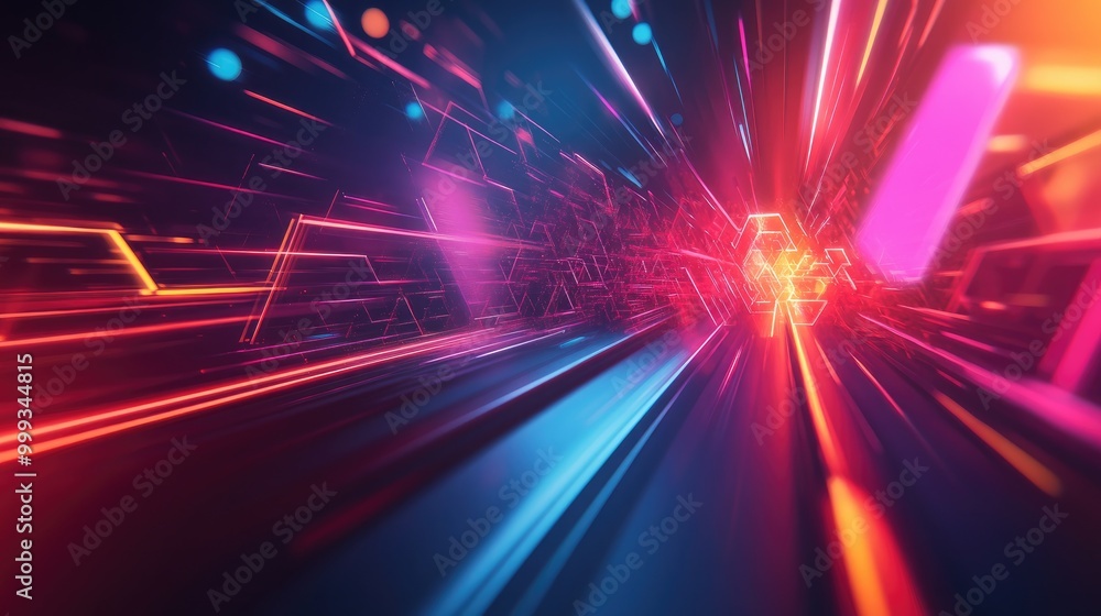 Dynamic abstract racing background with sharp, angular shapes and glowing neon lights, perfect for fast-paced visuals Dynamic abstract racing background with sharp, angular shapes and glowing neon lights, perfect for fast-paced visuals