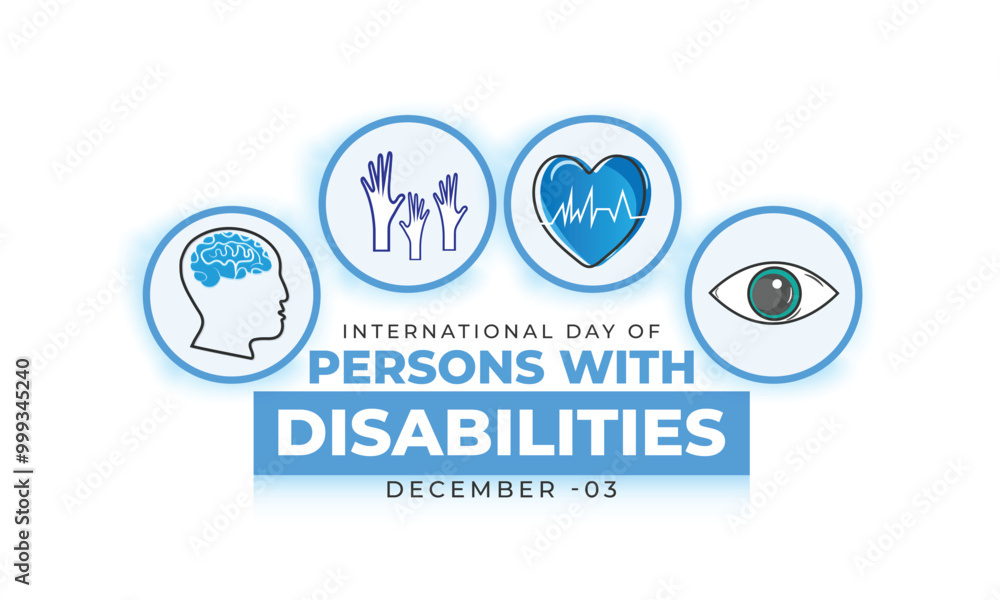 International day of persons with disabilities. background, banner, card, poster, template. Vector illustration. International day of persons with disabilities. background, banner, card, poster, template. Vector illustration.