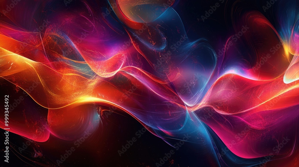 Stunning abstract lively background with bold vibrant hues, flowing patterns, and glowing light effects, evoking excitement and energy Stunning abstract lively background with bold vibrant hues, flowing patterns, and glowing light effects, evoking excitement and energy