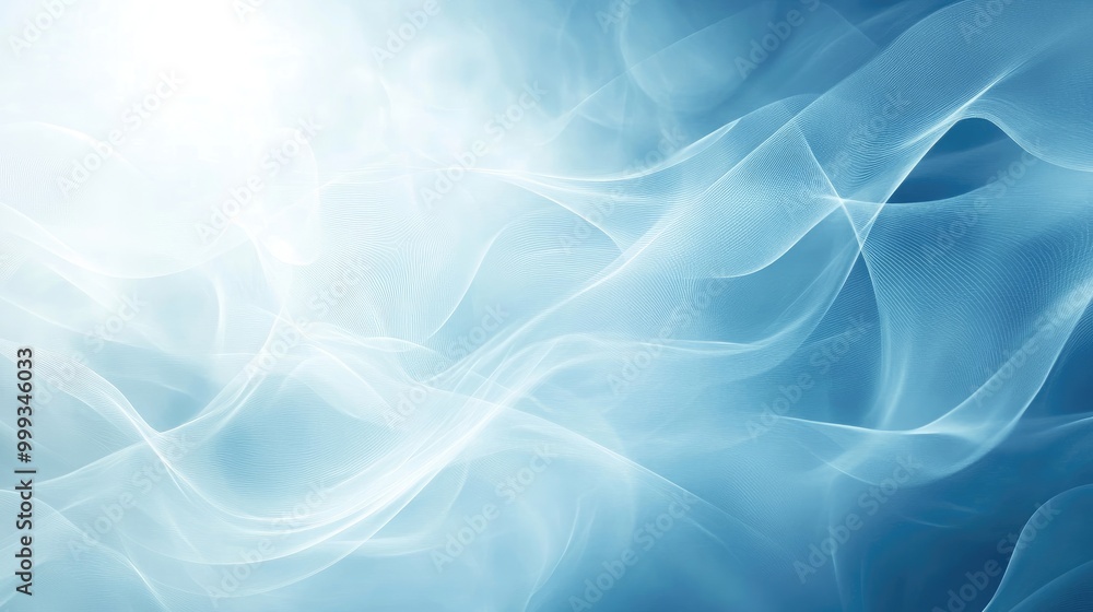 Stunning abstract relaxation background with gentle wave patterns, smooth light flares, and calming soft blue gradients Stunning abstract relaxation background with gentle wave patterns, smooth light flares, and calming soft blue gradients