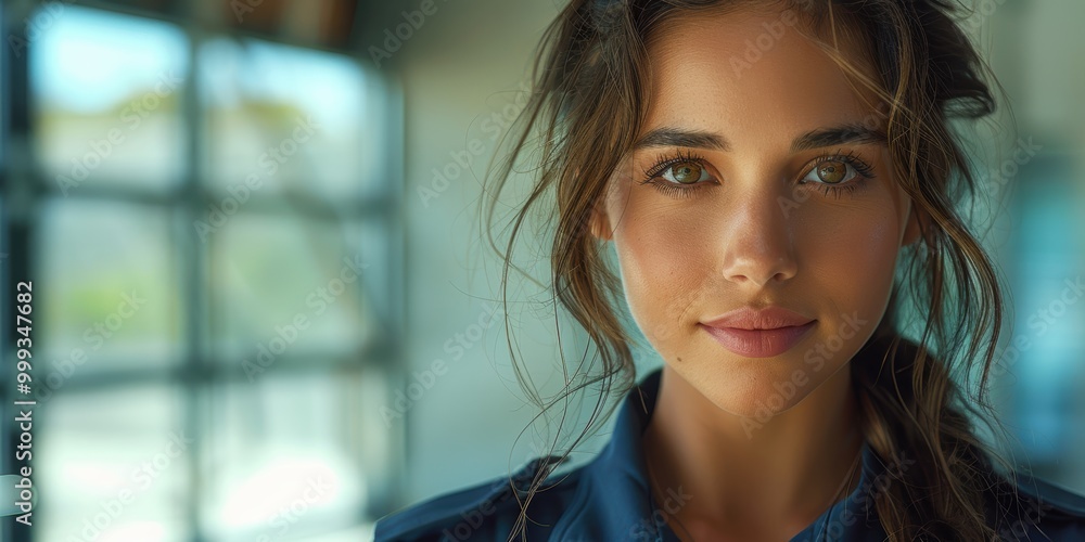 Portrait of a Young Woman with Green Eyes Portrait of a Young Woman with Green Eyes