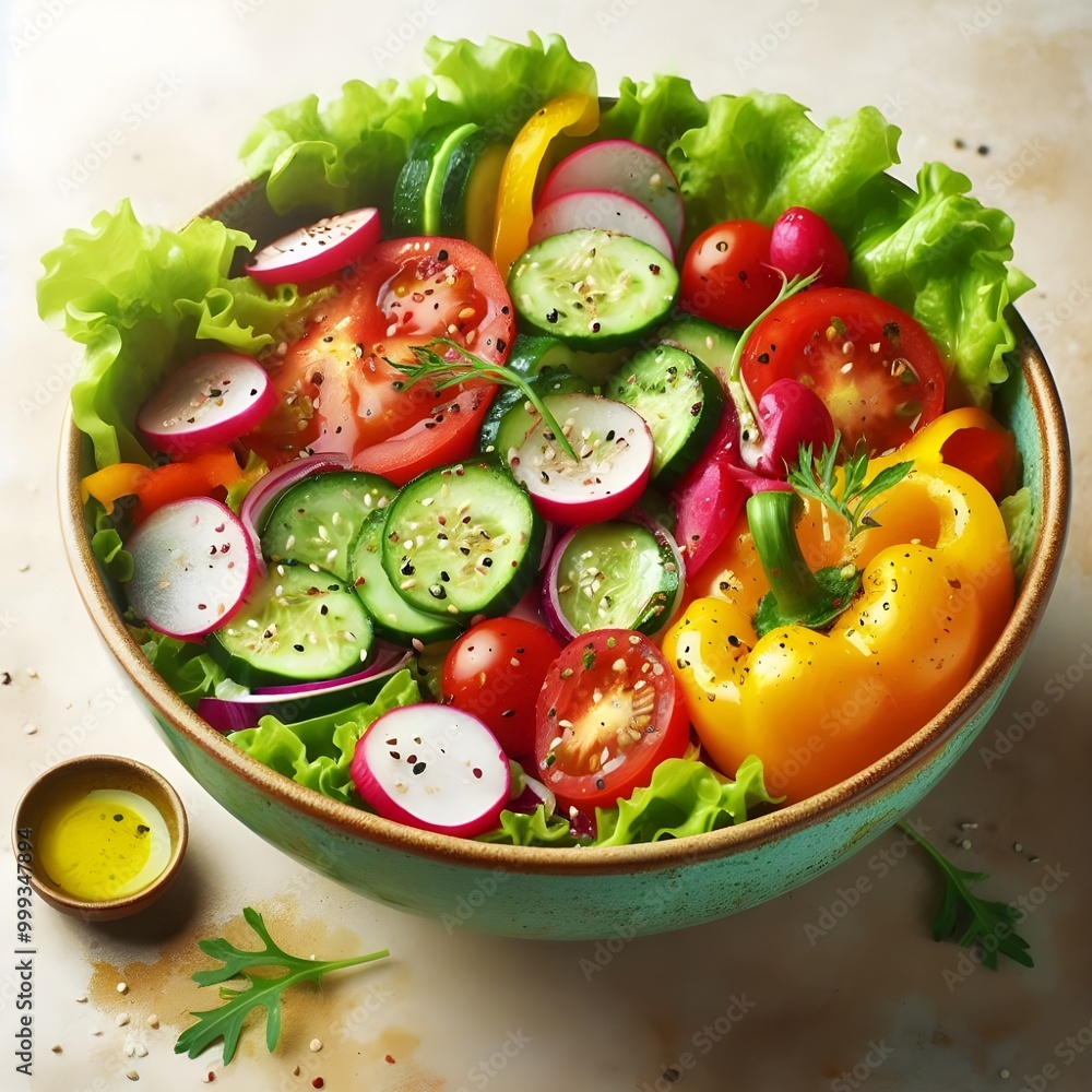 Fresh vegetable salad. Fresh vegetable salad.