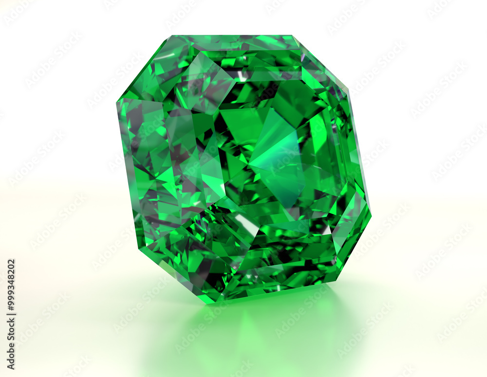 A square-shaped emerald A square-shaped emerald