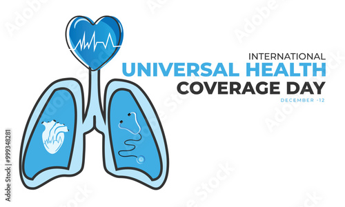 international universal health coverage day. background, banner, card, poster, template. Vector illustration.