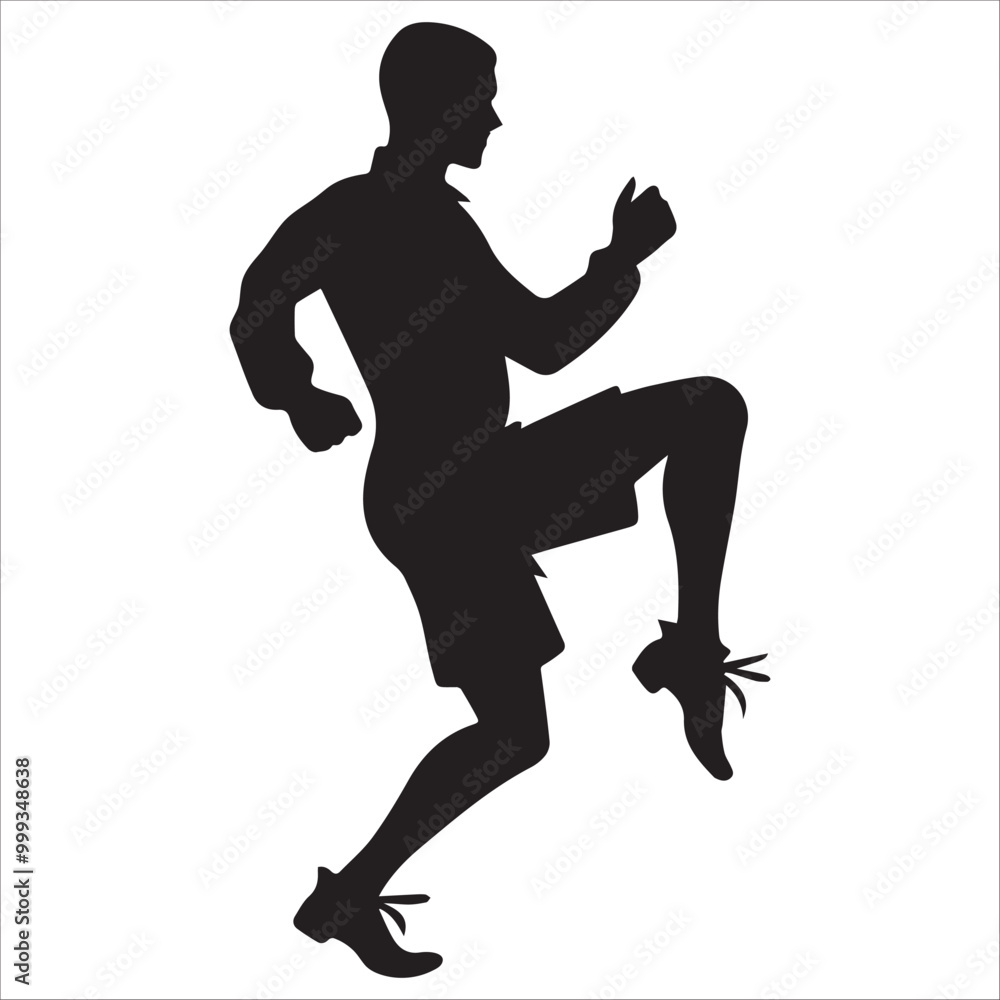 Naklejka premium Jive dance vector illustration in black and white - Ballroom dance silhouette design 