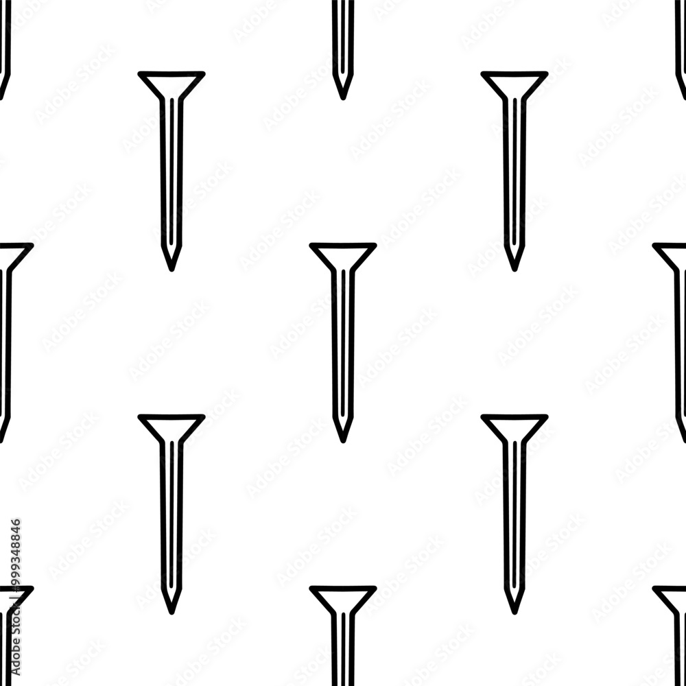 Cartoon doodle nail seamless pattern, Vector. Cartoon doodle nail seamless pattern, Vector.