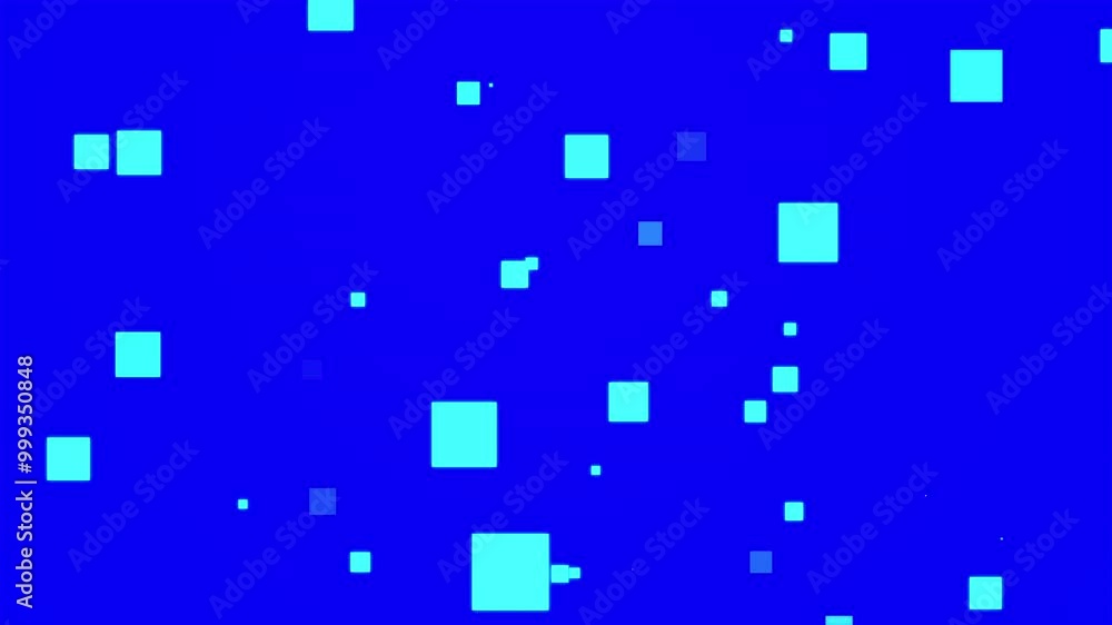 light green boxes, flying combined with a blue background. abstract light green boxes, flying combined with a blue background. abstract