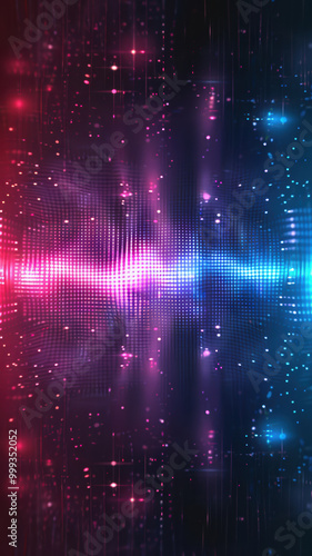 Wallpaper Mural Digital Waves in Blue and Purple Gradient Torontodigital.ca