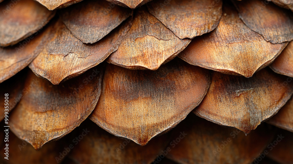 overlapping pine cone scales in a natural, geometric arrangement overlapping pine cone scales in a natural, geometric arrangement