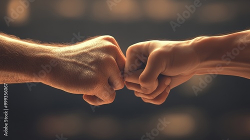 two friends bumping fists in a gesture of solidarity and support