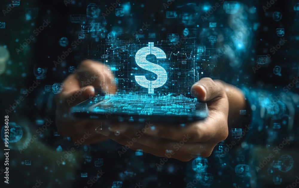 Fintech financial technology and digital money concept Businessman with digital finance icon for digital banking, internet payment, online shopping, financial technology Fintech financial technology and digital money concept Businessman with digital finance icon for digital banking, internet payment, online shopping, financial technology