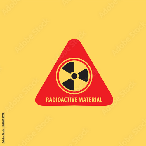 Radioactive icon. Radioactive area. Nuclear hazard icon. Vector.