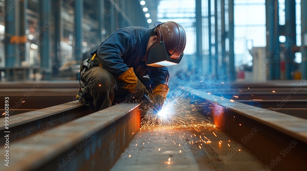 Forging the Future: A Welder's Precision in Steel Beams for Bridge Construction Forging the Future: A Welder's Precision in Steel Beams for Bridge Construction