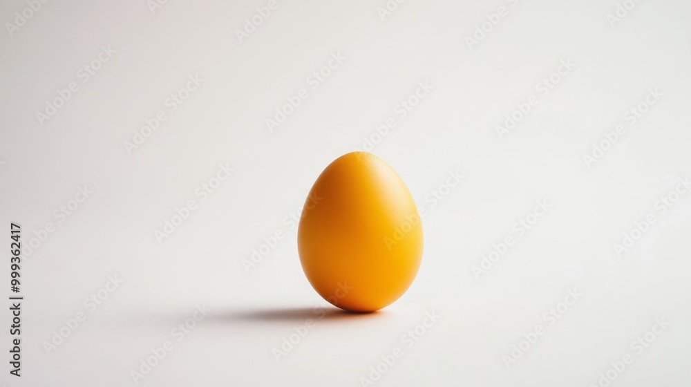 Vibrant Yellow Egg-Shaped Citrus Fruit on Clean White Background Vibrant Yellow Egg-Shaped Citrus Fruit on Clean White Background
