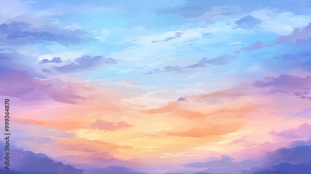 Soft Pastel Sky with Gentle Clouds at Sunset or Sunrise Soft Pastel Sky with Gentle Clouds at Sunset or Sunrise