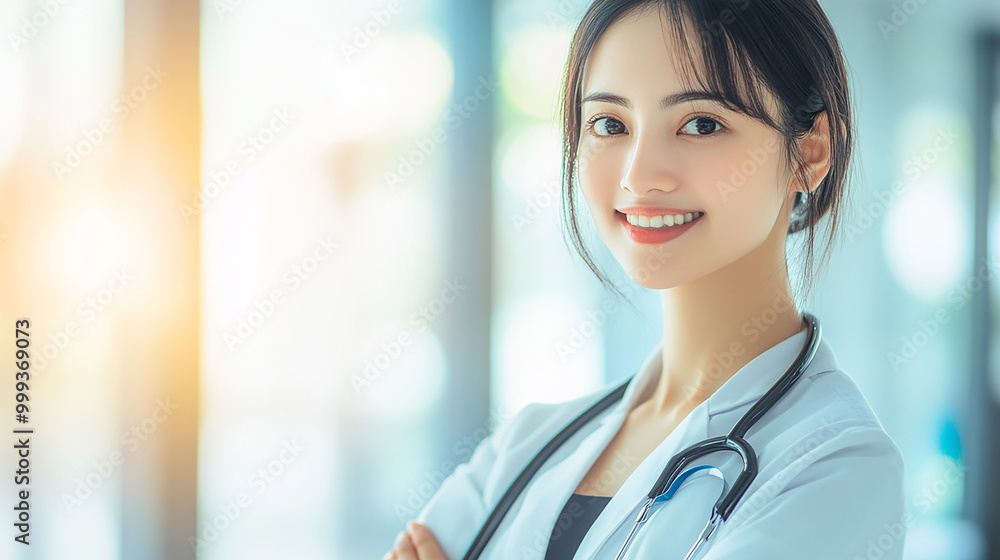 笑顔の女性医師 笑顔の女性医師