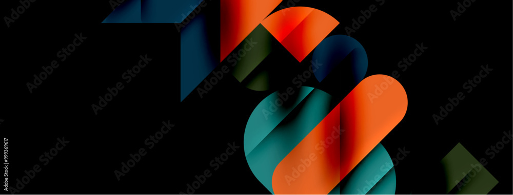 Round shapes, circles and lines minimal geometric background. Vector Illustration For Wallpaper, Banner, Background, Card, Book Illustration, landing page Round shapes, circles and lines minimal geometric background. Vector Illustration For Wallpaper, Banner, Background, Card, Book Illustration, landing page
