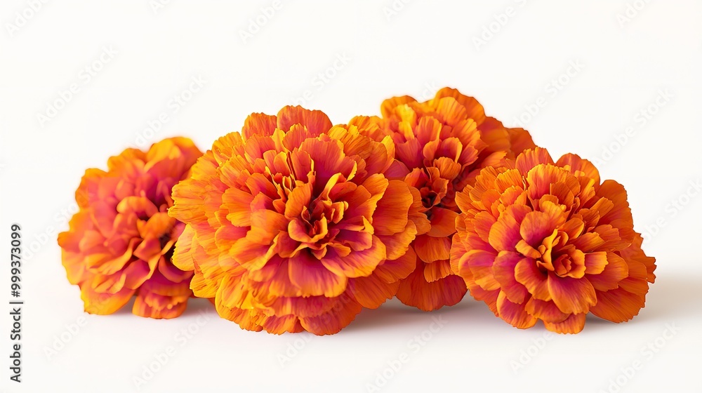 Yellow marigold isolated on a white png background, in high resolution, Yellow marigold isolated on a white png background, in high resolution,