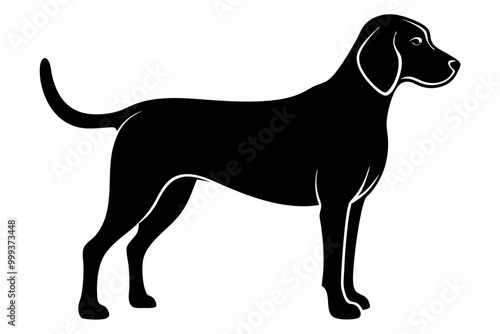 
Beagle dog, Beagle dog silhouette, Beagle hound dog vector
