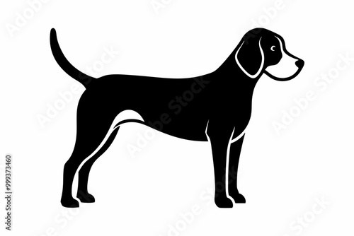 
Beagle dog, Beagle dog silhouette, Beagle hound dog vector
